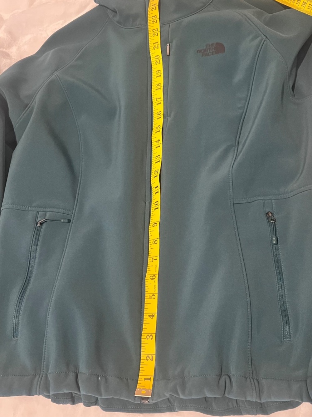 The North Face Apex Soft Shell Jacket Women's XL Green Fleece Lined Full Zip - Picture 16 of 16